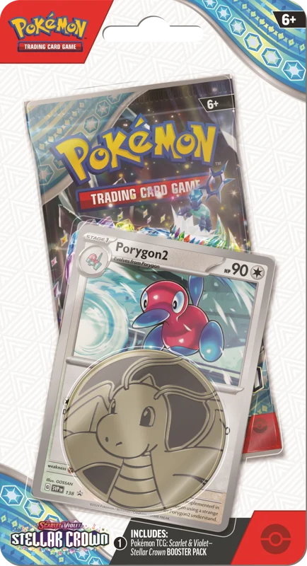 Pokemon Scarlet & Violet Stellar Crown Checklane Blister featuring Porygon 2